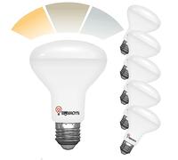 BHMAOYN LED 12W E27 R80 Lampadina A Riflettore,Temperatura Colore Regolabile In 3 Fasi Tramite Interruttore A Pressione,Colore Della Luce Dimmerabile Senza Telecomando,3000K-4000K-6000K,Set di 6
