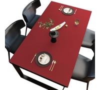 BHOMTY Tovaglia in pelle antiscivolo, Per tavoli da pranzo, scrivanie, tavolini da caffè Facile da pulire Rosso 60 * 100 cm