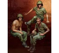 Bhowsa 1/35 Kit di figure in resina di soldati americani della guerra del Vietnam Kit di modelli in resina non verniciati e non assemblati (3 figure) //K6W4i4