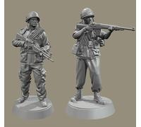 Bhowsa 1/35 Kit di figure in resina di soldati americani della guerra del Vietnam Kit di modelli in resina non verniciati e non assemblati (2 figure) //K6W4i81