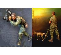 Bhowsa 1/35 Kit di figure in resina di soldati americani della guerra del Vietnam Kit di modelli in resina non verniciati e non assemblati (2 figure) //K6W4i136