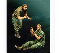 Bhowsa 1/35 Kit di figure in resina di soldati americani della guerra del Vietnam Kit di modelli in resina non verniciati e non assemblati (2 figure) //K6W4i61