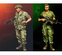 Bhowsa 1/35 Kit di figure in resina di soldati americani della guerra del Vietnam Kit di modelli in resina non verniciati e non assemblati (2 figure) //K6W4i53