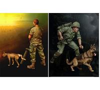 Bhowsa 1/35 Kit di figure in resina di soldati americani della guerra del Vietnam Kit di modelli in resina non verniciati e non assemblati (2 figure) //K6W4i144