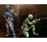 Bhowsa 1/35 Kit di figure in resina di soldati americani della guerra del Vietnam Kit di modelli in resina non verniciati e non assemblati (2 figure) //K6W4i15