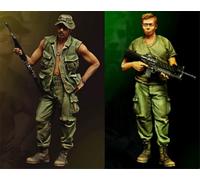 Bhowsa 1/35 Kit di figure in resina di soldati americani della guerra del Vietnam Kit di modelli in resina non verniciati e non assemblati (2 figure) //K6W4i49