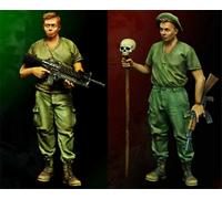 Bhowsa 1/35 Kit di figure in resina di soldati americani della guerra del Vietnam Kit di modelli in resina non verniciati e non assemblati (2 figure) //K6W4i7
