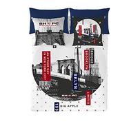 BHPC - Copripiumino 180 cm Bianco, azurro