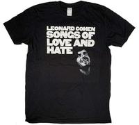 BHPLXJQMV Leonard Cohen T Shirt - Songs of Love And Hate Cotton Mens