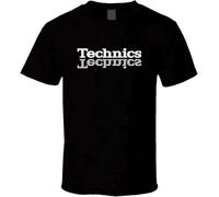 BHPLXJQMV Technics T Shirt Dj 1200 Turntable Music House Techno Electronic Hip Hop Mens