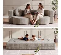 Bhpnak Divano letto matrimoniale pieghevole e comprimibile，Grigio：150×100cm | Imballaggio compresso, materiale antigraffio e antiusura, fodera del divano sfoderabile e lavabile.