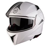BHR 50137 Casco Moto Modulare , Bianco, XS