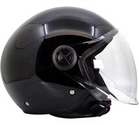BHR Casco Demi-Jet 832 MINIMAL, Casco Scooter Omologato ECE 22.06 Leggero e Compatto, Ideale per Città e Sottosella, Nero Metallizzato, L