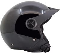 BHR Casco Demi-Jet 833 PEAK, Casco Scooter Leggero e Compatto Omologato ECE 22.06, Peso e Dimensioni ridotte & Design Minimal per la Massima Funzionalità, Nero Metallizzato, L