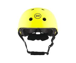 BHR 837 URBAN - Casco per Monopattino, Scooter Elettrici e Città - Omologato CE per Ragazzi e Adulti - Per Bicicletta, MTB, BMX, Skateboard, Pattinaggio - Giallo Opaco, M