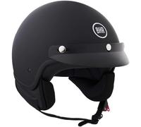 BHR 839 NERO OPACO CASCO DEMI-JET SCOOTER/MOTO ADULTO UNISEX OMOLOGATO ECE 22.06