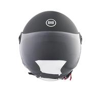BHR Casco Demi-Jet 832 MINIMAL, Casco Scooter Omologato ECE 22.06 Leggero e Compatto, Ideale per Città e Sottosella, Nero Opaco, L