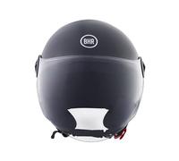 BHR Casco Demi-Jet 832 MINIMAL, Casco Scooter Omologato ECE 22.06 Leggero e Compatto, Ideale per Città e Sottosella, Nero Metallizzato, S