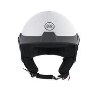 BHR Casco Demi-Jet 833 PEAK, Casco Scooter Leggero e Compatto Omologato ECE 22.06, Peso e Dimensioni ridotte & Design Minimal per la Massima Funzionalità, Silver, XL