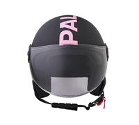 BHR Casco Demi-Jet 835 SPECIAL - Casco Scooter Omologato ECE 22.06 con Visiera Antigraffio - Sgancio Micrometrico e Interni Removibili - Palermo Matt Black XS