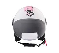 BHR Casco Demi-Jet 835 SPECIAL - Casco Scooter Omologato ECE 22.06 con Visiera Antigraffio - Sgancio Micrometrico e Interni Removibili - Palermo Shiny White S