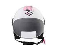 BHR Casco Demi-Jet 835 SPECIAL - Casco Scooter Omologato ECE 22.06 con Visiera Antigraffio - Sgancio Micrometrico e Interni Removibili - Palermo Shiny White M