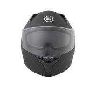 BHR Casco Integrale Moto con Doppia Visiera 831 ROCKET, Casco Moto Integrale Omologato ECE 22.06 con Schermo Parasole, Casco Uomo/Donna, Nero Opaco, XS