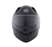 BHR Casco Integrale Moto con Doppia Visiera 831 ROCKET, Casco Moto Integrale Omologato ECE 22.06 con Schermo Parasole, Casco Uomo/Donna, Nero Metallizzato, L