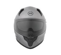 BHR Casco Integrale Moto con Doppia Visiera 831 ROCKET, Casco Moto Integrale Omologato ECE 22.06 con Schermo Parasole, Casco Uomo/Donna, Titanio, M