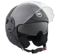 BHR Casco Jet Doppia Visiera 830 FLASH, Casco Scooter Omologato ECE 22.06, Casco Moto Jet Leggero & Confortevole con Visiera Interna Parasole, Nero Opaco, XL