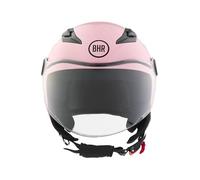 BHR Casco Moto Bambino Demi-Jet, 838 CHILDREN, Casco Scooter per Bambini/Bambine Omologato ECE 22.06, Visiera Antigraffio e Sgancio Micrometrico, Rosa, M