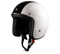 BHR Retro' 711 94026 Casco Demi-Jet da uomo, L, Bianco e Nero
