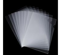 BHSTTNIXP 30 cartelle in plastica trasparente formato A4, a forma di L, per ufficio, scuola, lavoro, relazioni, progetti, documenti