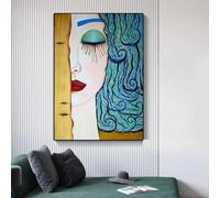 BHTMOI Dipinti famosi Gustav Klimt Kiss Tear Poster e stampe Immagini astratte su tela per pareti per la decorazione del soggiorno 40x50 cm (16x20 pollici) Senza cornice