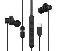 Bhvrtls Auricolari in-ear con cavo USB-C, con scheda audio ad alta fedeltà, audio a 5 modalità, gioco a bassa latenza, miglioramento vocale KTV, colore nero