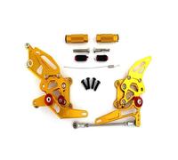 BHYYDS Per Kawasaki Ninja 250R 2008-2012 EX250J SE 2008-2012 Accessori per Pedane Arretrate Regolabili per Moto Pedane Poggiapiedi per Moto(1.0 Gold)