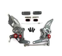 BHYYDS Per Kawasaki Ninja 250R 2008-2012 EX250J SE 2008-2012 Accessori per Pedane Arretrate Regolabili per Moto Pedane Poggiapiedi per Moto(1.0 Gray)