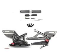 BHYYDS Per Kawasaki Ninja H2 H2R ZXT0 2016-2021 QS Poggiapiedi Arretrati Regolabili per Moto Pedane Poggiapiedi per Moto(Titanium Gray)