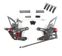 BHYYDS Per Kawasaki Ninja ZX-10R ZX10R 2011-2015 Pedane Arretrate Regolabili per Moto Pedane Poggiapiedi per Moto(Black with M8 Bolt)
