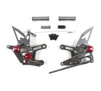 BHYYDS Per Kawasaki Ninja ZX-10R ZX10R 2011-2015 Pedane Arretrate Regolabili per Moto Pedane Poggiapiedi per Moto(Gray with M8 Bolt)