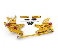 BHYYDS Per Kawasaki Ninja ZX 6R ZX-636 2016 Pedane Posteriori Regolabili per Moto Pedane Poggiapiedi per Moto(Oro)
