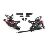 BHYYDS Per Kawasaki Ninja ZX 6R ZX-636 2016 Pedane Posteriori Regolabili per Moto Pedane Poggiapiedi per Moto(Grigio)
