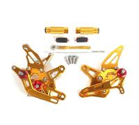 BHYYDS Per Kawasaki ZX-6R ZX6R ZX-636 2021-2024 Poggiapiedi Arretrati Regolabili per Moto Pedane Poggiapiedi per Moto(Oro)