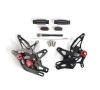 BHYYDS Per Kawasaki ZX-6R ZX6R ZX-636 2021-2024 Poggiapiedi Arretrati Regolabili per Moto Pedane Poggiapiedi per Moto(Beige)