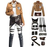 bi bi hou Anime AOT Cosplay Costume Giacche e Cinture AOT Cosplay Survey Corps Uniforme Halloween Carnevale Natale Party Performance Costume per Adulti