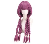 bi bi hou Aura Cosplay Parrucca Viola 80cm Lungo Anime Frieren at the Funeral Cosplay Aura Wig Natale Halloween Carnevale Party Performance Costume Accessori Anime Parrucca Adulti