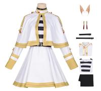bi bi hou Frieren Cosplay Costume Completo con Parrucca Frieren at The Funeral Anime Cosplay Outfit Frieren Uniforme Natale Halloween Carnevale Party Stage Performance Costume Adulto