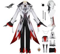 bi bi hou Genshin Impact Arlecchino Cosplay Costume con Parrucca Genshin Arlecchino Cosplay Outfit Personaggi del Gioco Arlecchino Uniforme Natale Halloween Carnevale Party Stage Performance