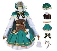 bi bi hou Genshin Impact Venti Cosplay Costume Set con Accessori Genshin Cosplay Venti Outfit Personaggi del Gioco Venti Uniforme Natale Halloween Carnevale Party Stage Performance Costume