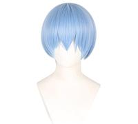 bi bi hou Himmel Cosplay Parrucca Blu 30cm Lungo Anime Frieren at the Funeral Cosplay Himmel Wig Natale Halloween Carnevale Party Performance Costume Accessori Anime Parrucca Adulti